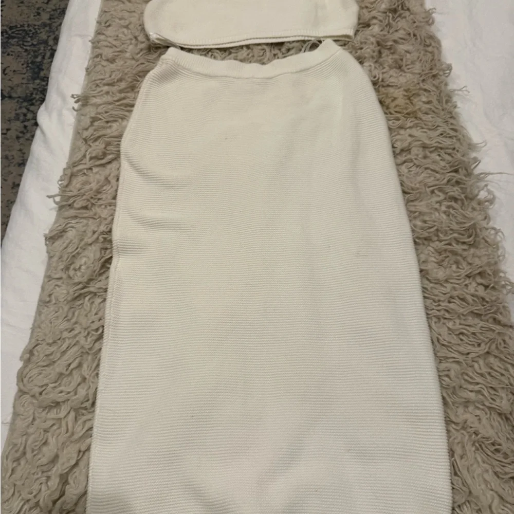 Sabo Skirt Elegant White Women's Skirt and Top Set - Picture 7 of 7